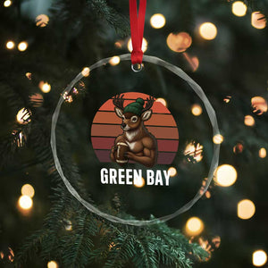 Deer Green Bay Football Crystal Glass Ornament Retro Vintage Style TS12 Print Your Wear