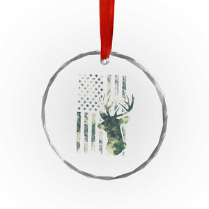 Deer Hunting Camouflage Crystal Glass Ornament Camo US Flag TS02 Print Your Wear