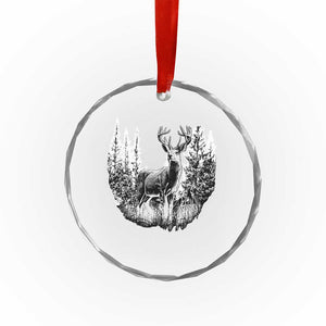 Deer Hunting Crystal Glass Ornament Deer Forest Nature Lover Stag Hunter TS02 Print Your Wear