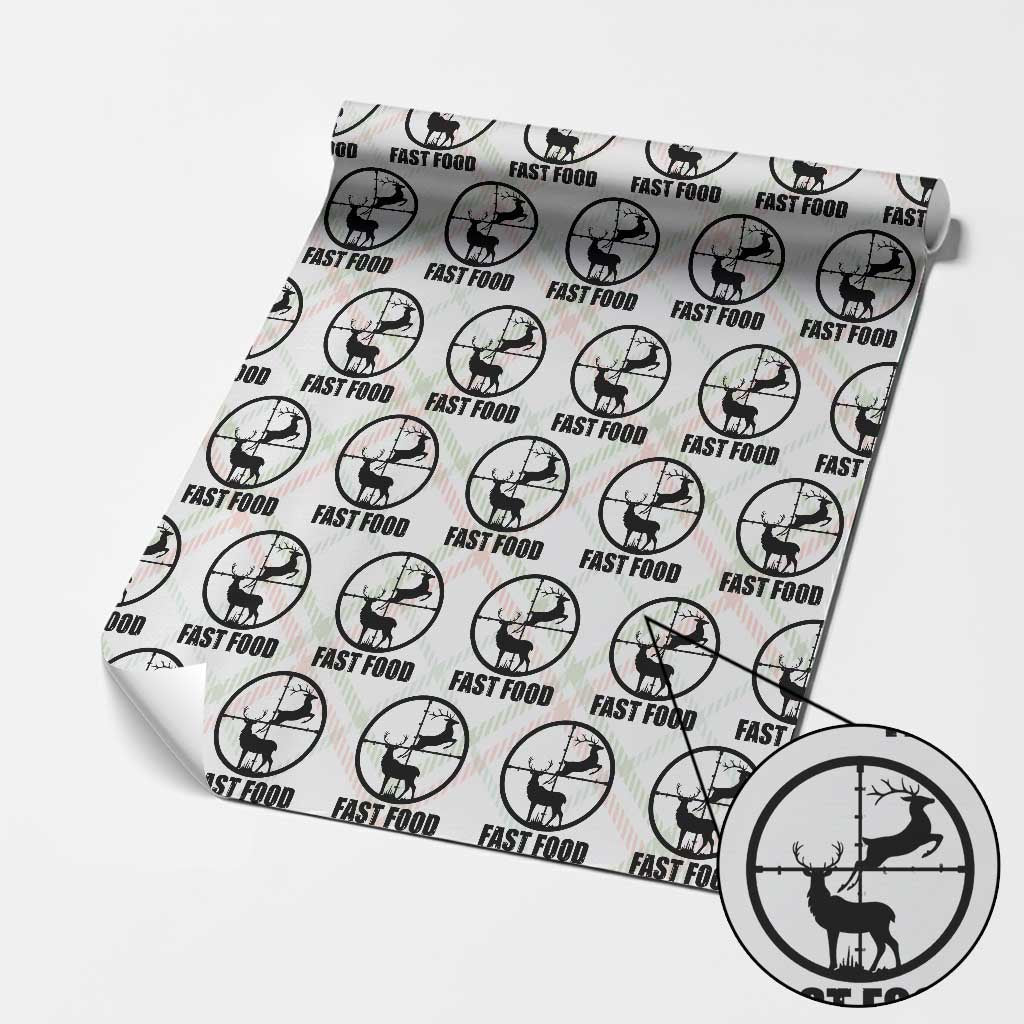 Deer Hunting Wrapping Paper Roll Deer Hunting Funny Hunter Fast Food Gift TS02 Christmas Plaid Print Your Wear