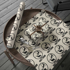 Deer Hunting Wrapping Paper Roll Deer Hunting Funny Hunter Fast Food Gift TS02 Beige Print Your Wear