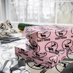 Deer Hunting Wrapping Paper Roll Deer Hunting Funny Hunter Fast Food Gift TS02 Light Pink Print Your Wear