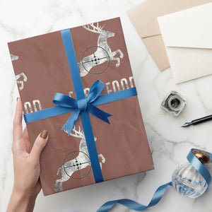 Deer Hunting Season Wrapping Paper Roll Funny Fast Food TS10 Mocha Print Your Wear