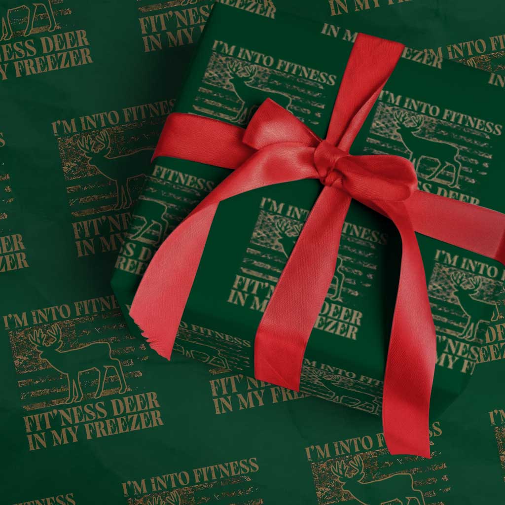 Deer Hunting Wrapping Paper Roll Im Into Fitness Fit Ness Deer Freezer Camo American Flag TS10 Green Print Your Wear