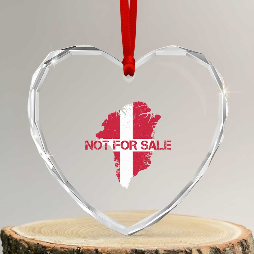 Denmark Stand With Greenland Not For Sale Heart Crystal Glass Ornament Danish Flag Unity Support Protest TS02 Transparent Glass 3'' Heart Print Your Wear
