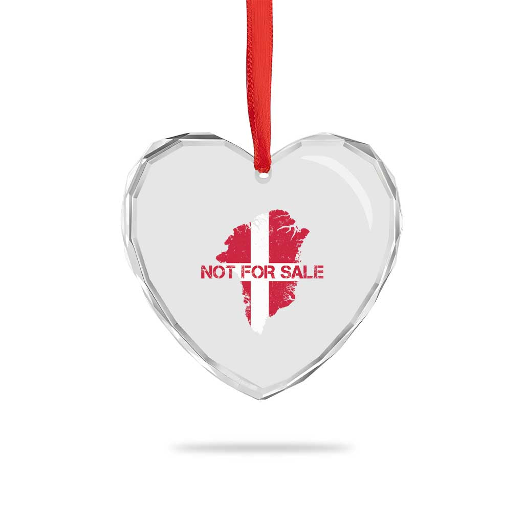 Denmark Stand With Greenland Not For Sale Heart Crystal Glass Ornament Danish Flag Unity Support Protest TS02 Print Your Wear