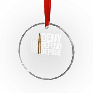 Deny Defend Depose Crystal Glass Ornament Bullet Vintage American Flag TS11 Print Your Wear