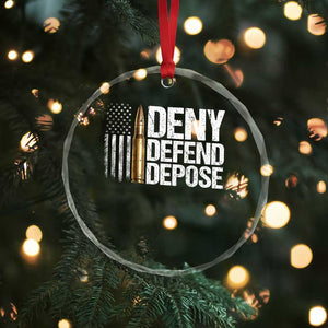 Deny Defend Depose Crystal Glass Ornament Bullet Vintage American Flag TS11 Print Your Wear