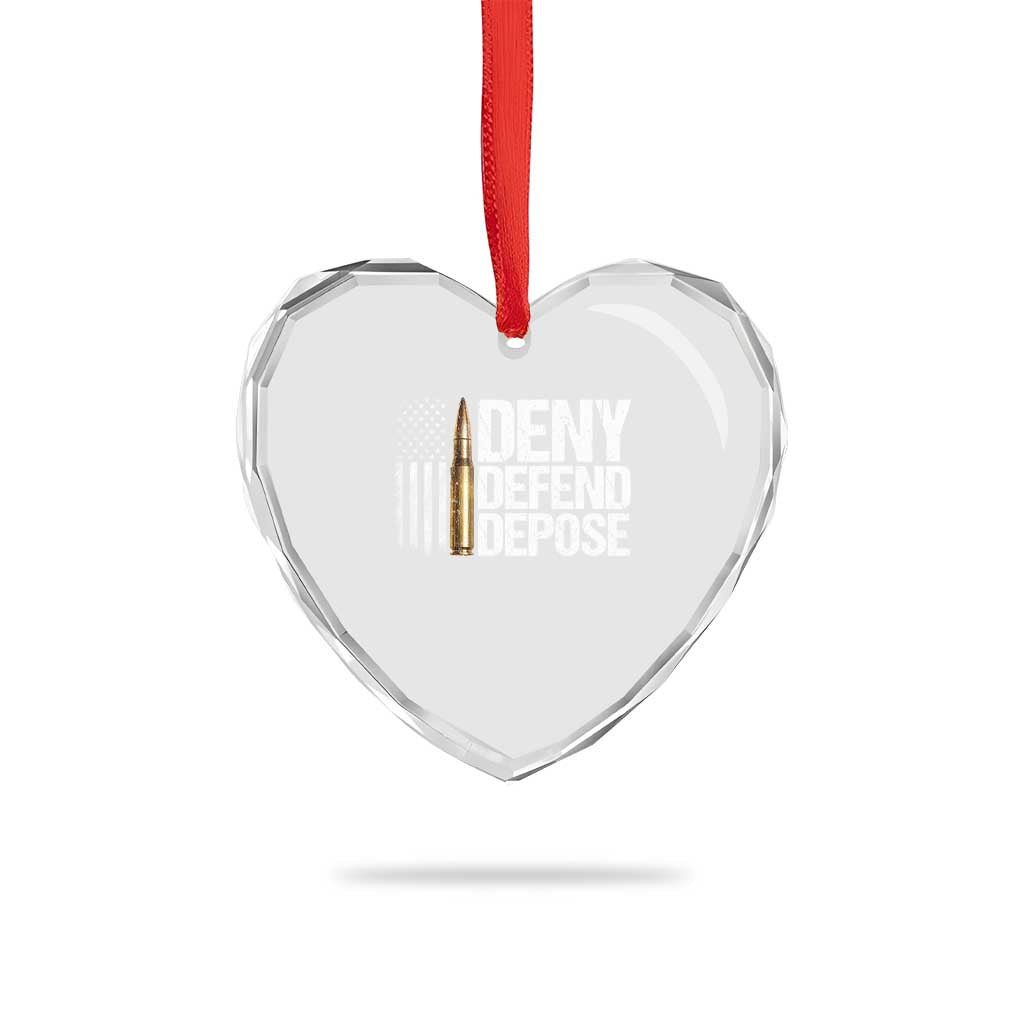 Deny Defend Depose Heart Crystal Glass Ornament Bullet Vintage American Flag TS11 Print Your Wear