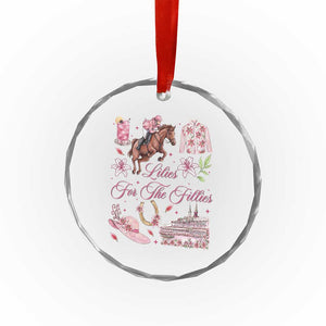 Derby Horse Racing Day Crystal Glass Ornament Lilies For The Fillies Stargazer Lily Flower TS11 Print Your Wear