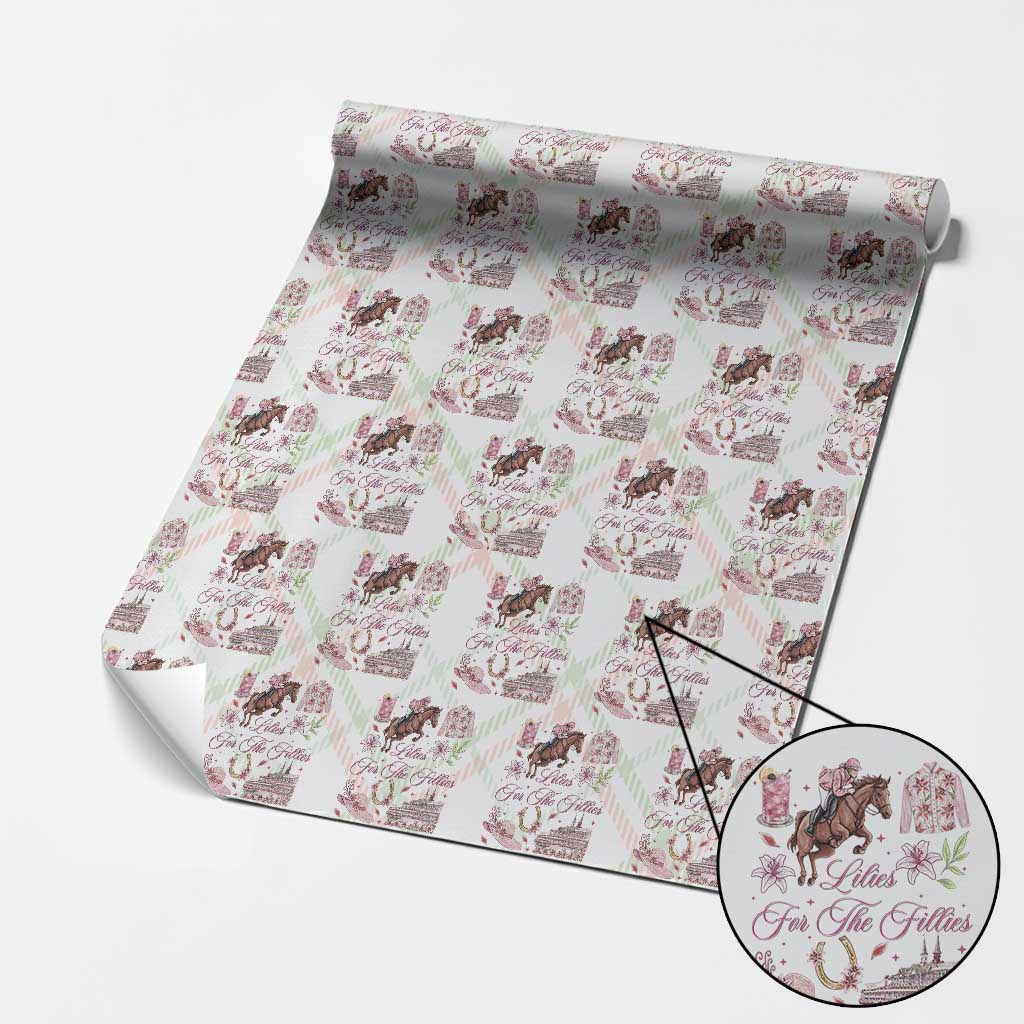 Derby Horse Racing Day Wrapping Paper Roll Lilies For The Fillies Stargazer Lily Flower TS11 Christmas Plaid Print Your Wear