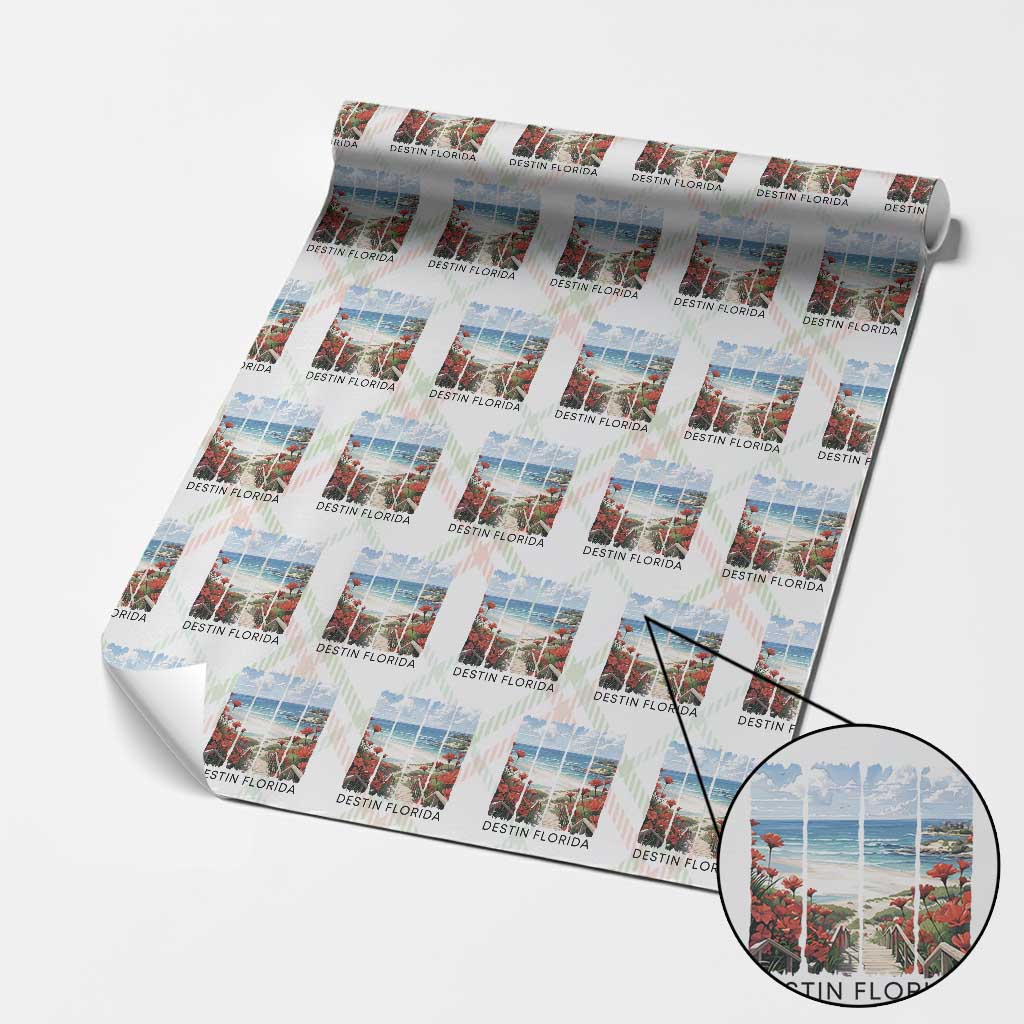 Destin Florida Wrapping Paper Roll Summer Travel Beach Vacation Gift
