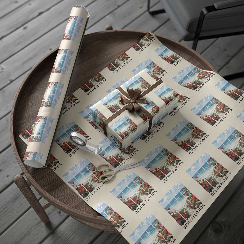 Destin Florida Wrapping Paper Roll Summer Travel Beach Vacation Gift