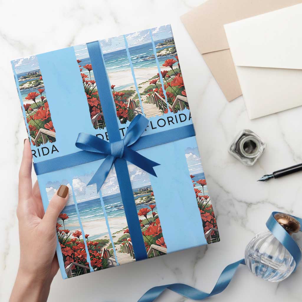 Destin Florida Wrapping Paper Roll Summer Travel Beach Vacation Gift
