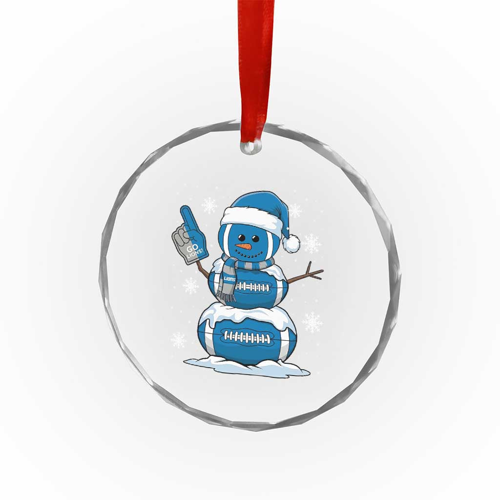 LF Christmas Snowman Crystal Glass Ornament DFL Football Fan TS10 Print Your Wear