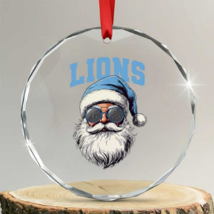LF Football Christmas Crystal Glass Ornament Vintage Santa Claus Face Game Day TS10 Transparent Glass 3'' Circle Print Your Wear