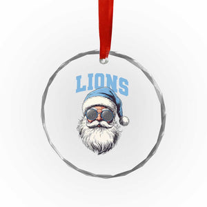 LF Football Christmas Crystal Glass Ornament Vintage Santa Claus Face Game Day TS10 Print Your Wear