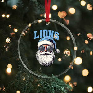 LF Football Christmas Crystal Glass Ornament Vintage Santa Claus Face Game Day TS10 Print Your Wear