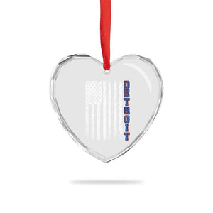 Detroit Michigan State Pride Vintage American Flag Heart Crystal Glass Ornament TS11 Print Your Wear