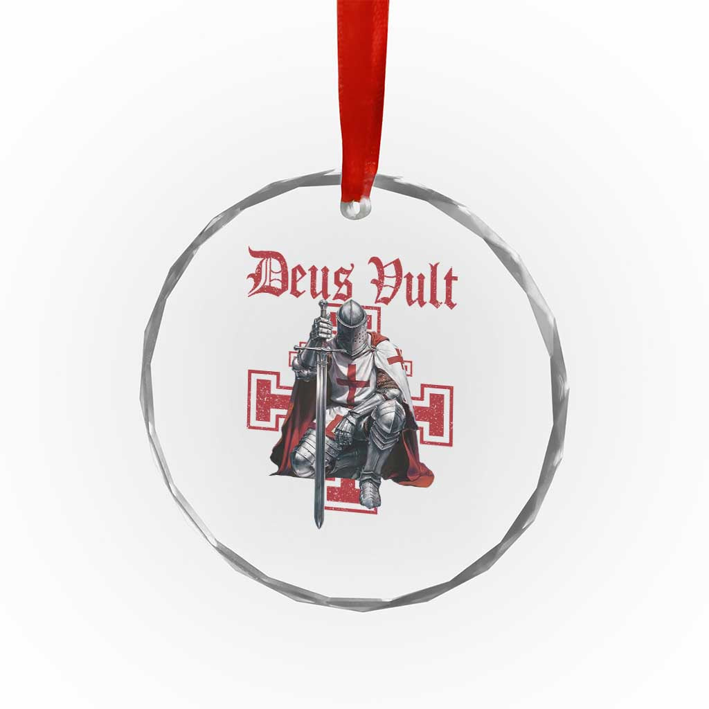 Deus Vult Knight Templar Crystal Glass Ornament Crusader Cross TS10 Print Your Wear