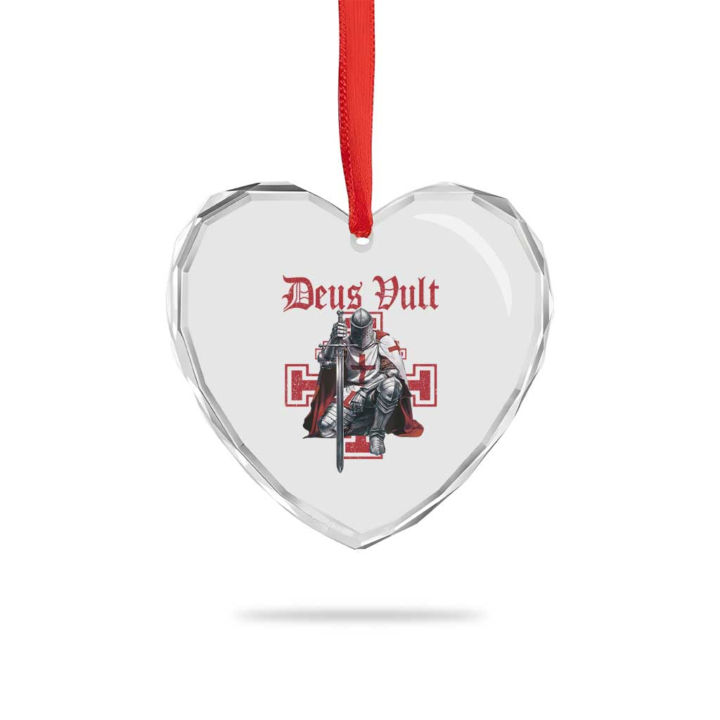 Deus Vult Knight Templar Heart Crystal Glass Ornament Crusader Cross TS10 Print Your Wear