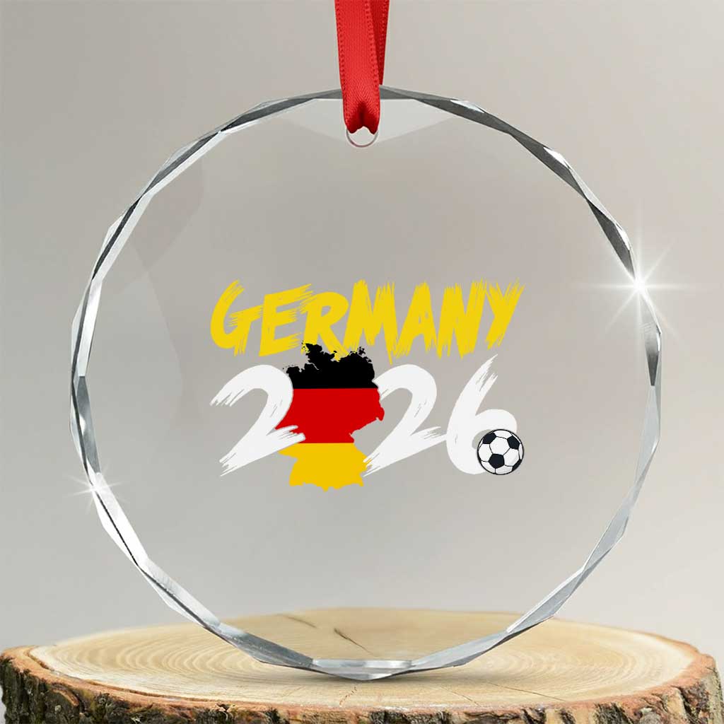 Deutschland Flag German Pride Crystal Glass Ornament Germany Soccer Lover Football Fans TS14 Transparent Glass 3'' Circle Print Your Wear