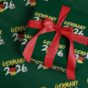 Deutschland Flag German Pride Wrapping Paper Roll Germany Soccer Lover Football Fans TS14 Green Print Your Wear