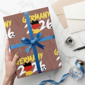 Deutschland Flag German Pride Wrapping Paper Roll Germany Soccer Lover Football Fans TS14 Mocha Print Your Wear
