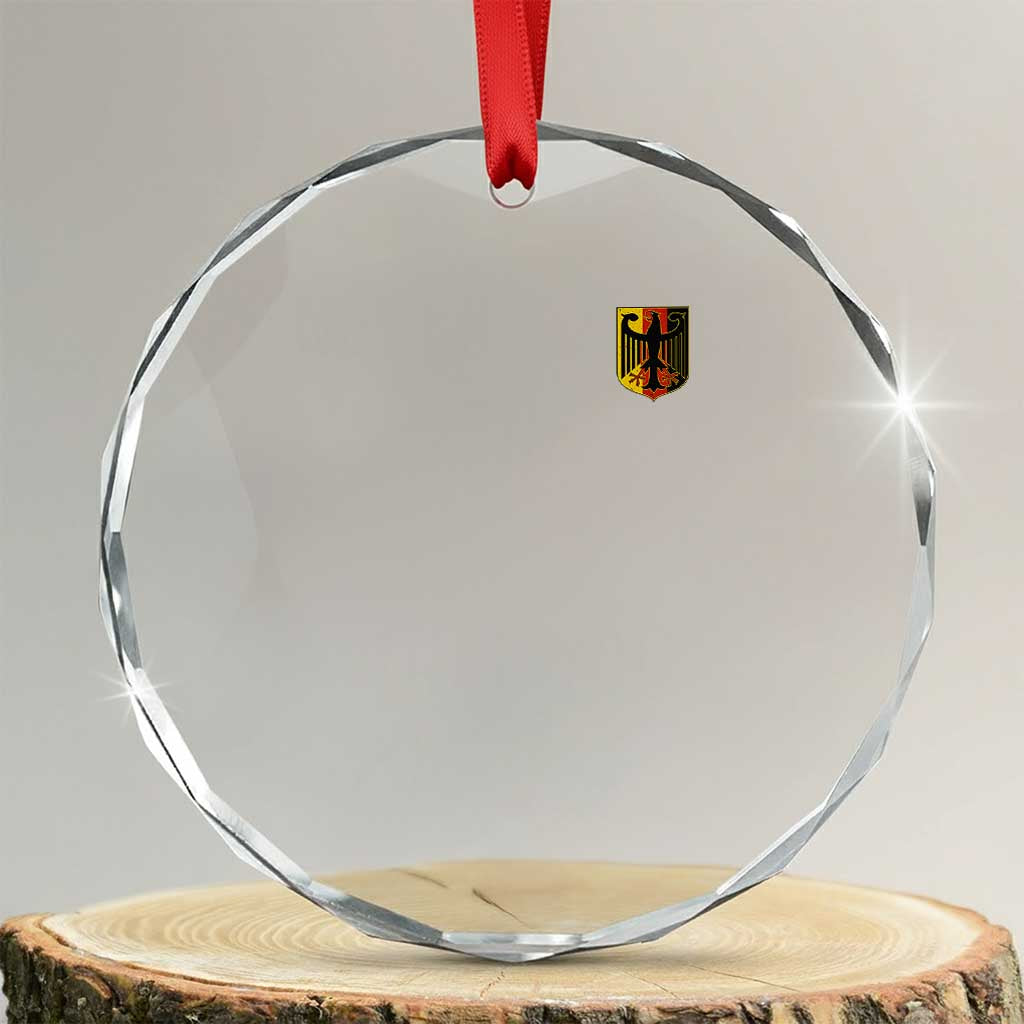Deutschland German Pride Bundesadler Coat of Arms Crest Crystal Glass Ornament