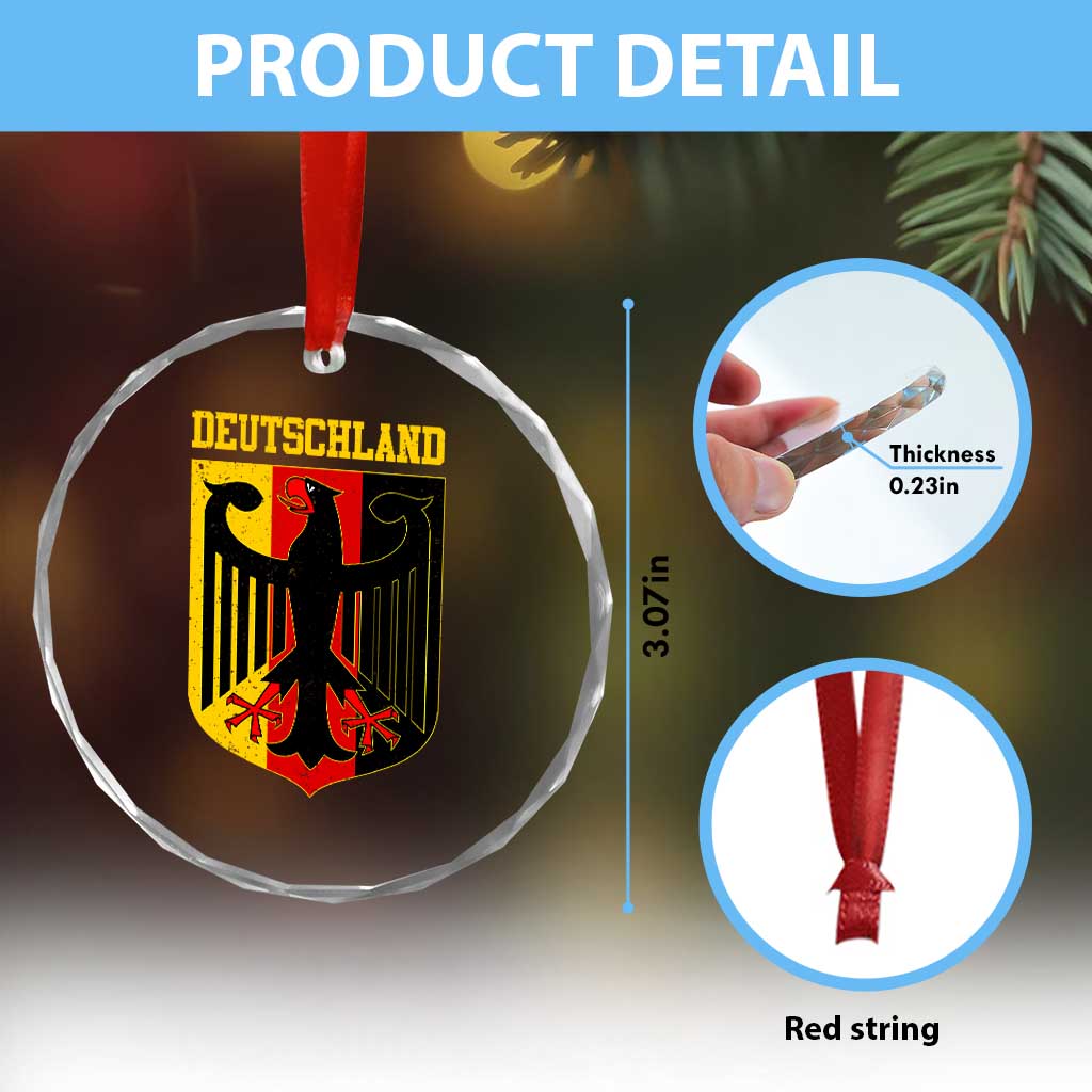 Deutschland German Pride Crystal Glass Ornament Bundesadler Coat of Arms TS11 Print Your Wear