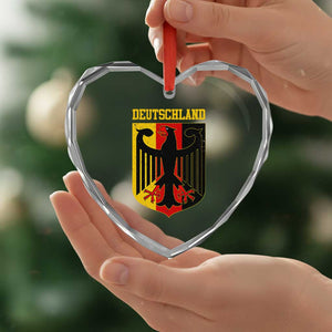 Deutschland German Pride Heart Crystal Glass Ornament Bundesadler Coat of Arms TS11 Print Your Wear
