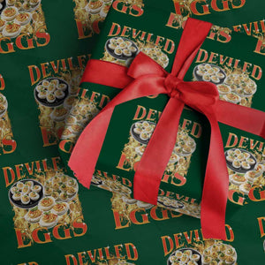 Deviled Eggs Wrapping Paper Roll Vintage 90s Thanksgiving Funny Foodie Bootleg Graphic TS10 Green Print Your Wear