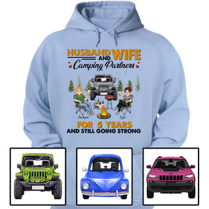 Custom JP Shirts, Husband And Wife Camping Partners For Years And Still Going Strong Apparel CTM Custom - Printyourwear