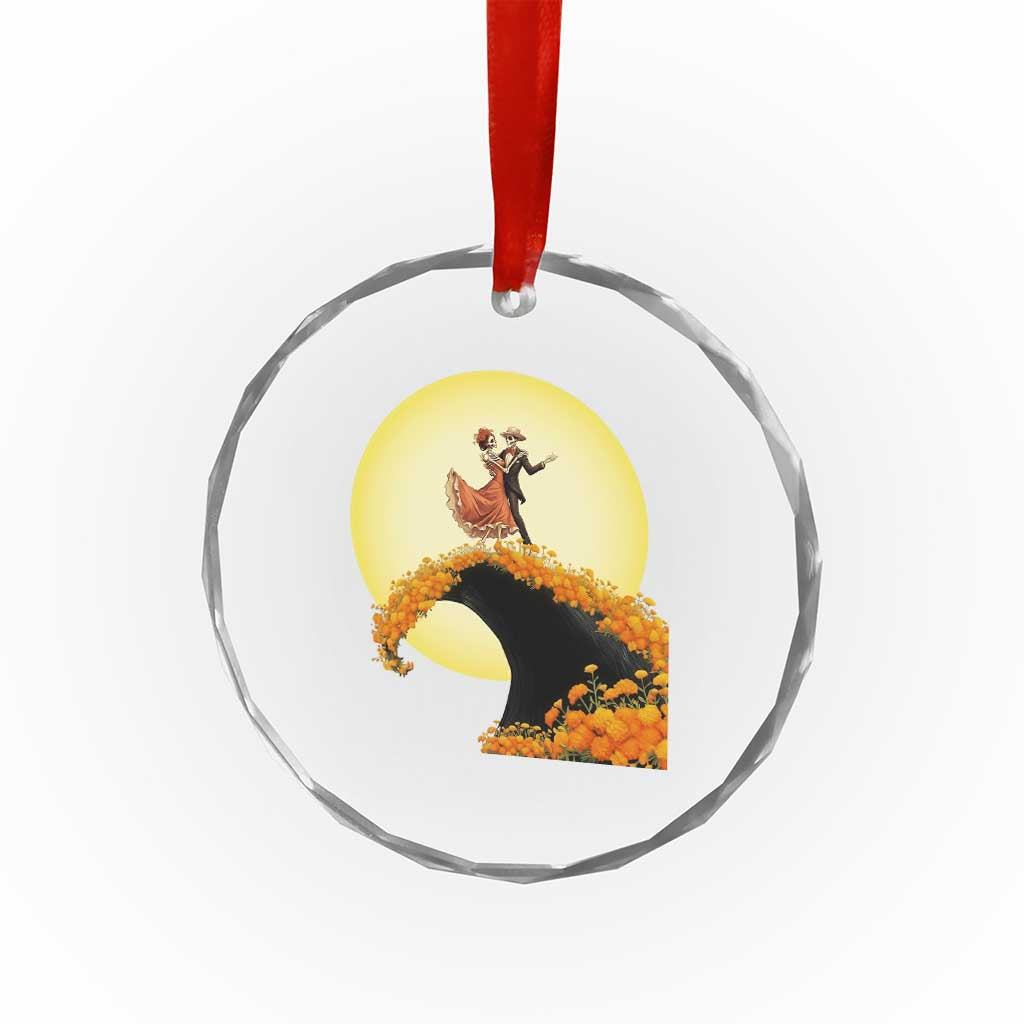 Dia De Los Muertos Crystal Glass Ornament Skeletons Dancing Mexican TS14 Print Your Wear