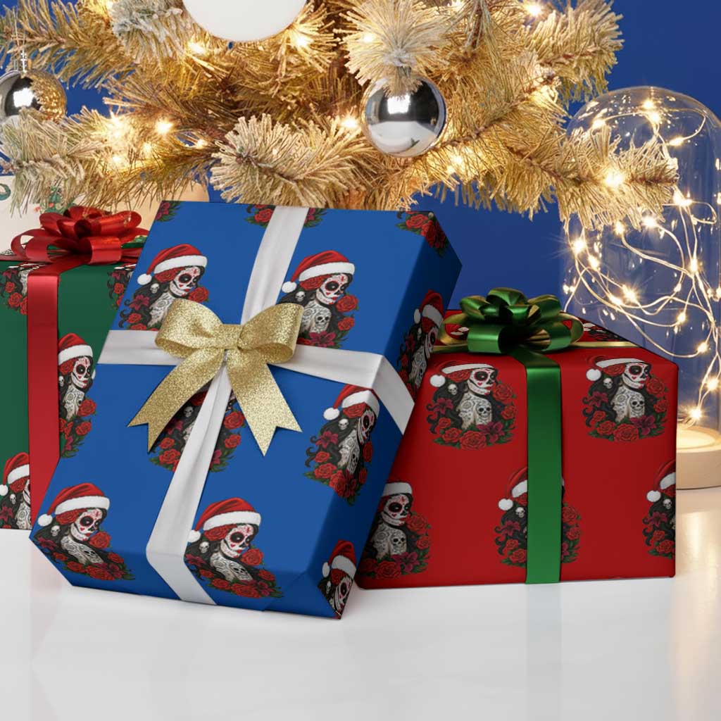 Dia De Los Muertos Mexican Christmas Wrapping Paper Roll Day of the Dead Sugar Skull Women TS14 Print Your Wear