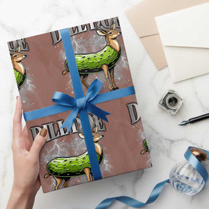 Dill Doe Wrapping Paper Roll Funny Adult Humor Pickle Deer Bootleg Graphic 90s TS10 Mocha Print Your Wear