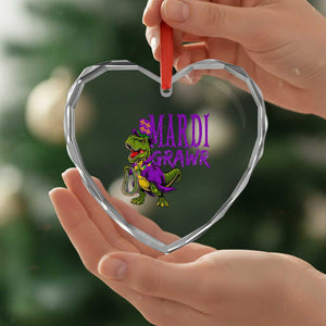 Dinosaur Mardi Gras Heart Crystal Glass Ornament Funny Meme New Orleans Party Custume Beads TS10 Print Your Wear