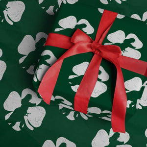 Dinosaur St Patricks Day Shamrock Wrapping Paper Roll Silhouette Boys Toddler Kids TS10 Green Print Your Wear