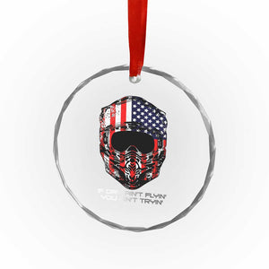 Dirt Bike American Flag Patriotic Crystal Glass Ornament If Dirt Ain't Flyin You Ain't Tryin TS14 Print Your Wear
