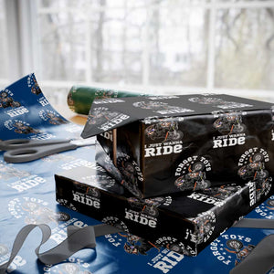 Dirt Bike Boys Wrapping Paper Roll Funny Forgive Toys I Just Wanna Ride Motocross Rider TS11 Black Print Your Wear