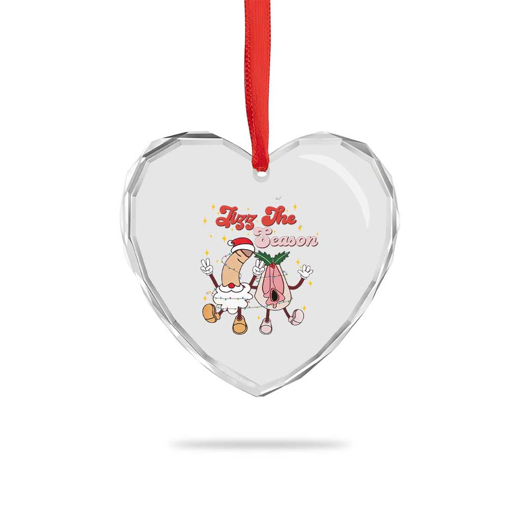Dirty Christmas Jizz The Season Heart Crystal Glass Ornament Funny Xmas Inappropriate Adult Humor TS11 Print Your Wear