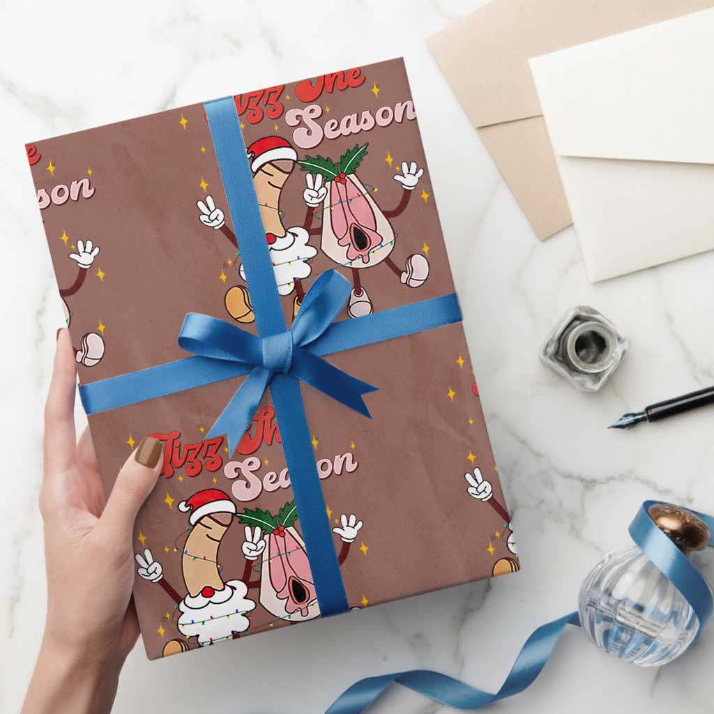 Dirty Christmas Jizz The Season Wrapping Paper Roll Funny Xmas Inappropriate Adult Humor TS11 Mocha Print Your Wear