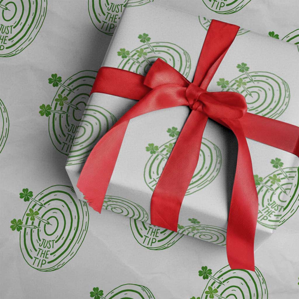 Dirty Humor Dartist St Patricks Day Gift Wrapping Paper Roll Just The Tip TS12 White Print Your Wear