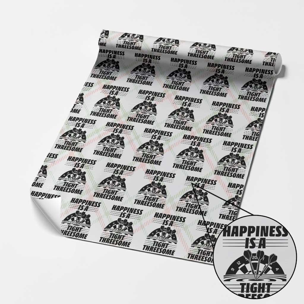 Dirty Joke Darts Gift Wrapping Paper Roll Darts Happiness Is A Tight Threesome TS12 Christmas Plaid Print Your Wear