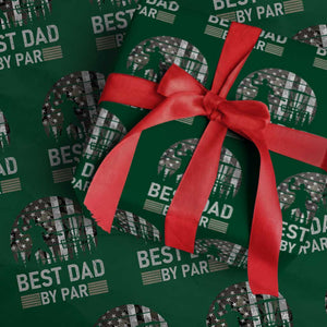 Disc Golf Best Dad By Par Wrapping Paper Roll Funny Sports Golfer Frisbee Camo American Flag TS10 Green Print Your Wear