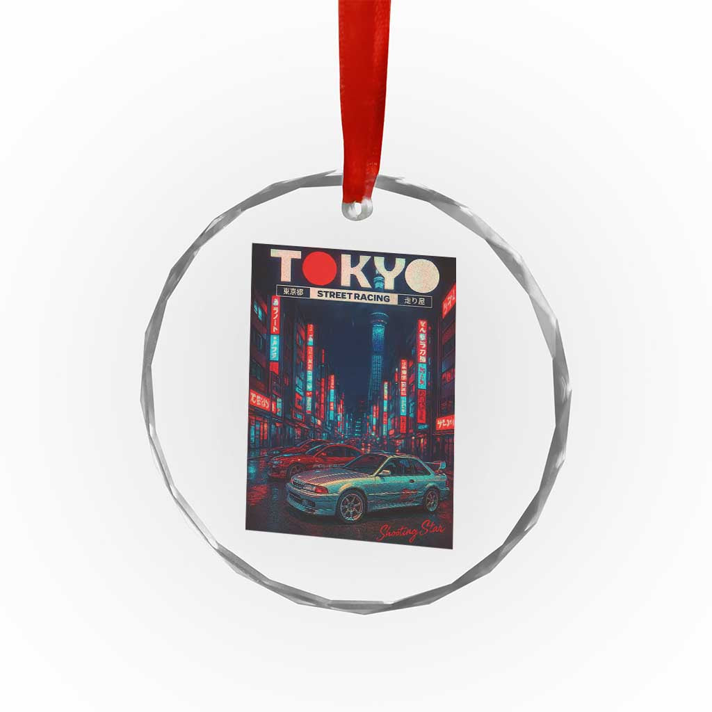 Distress JDM Tokyo Japan Drift Race Car Crystal Glass Ornament Retro Vintage Japanese Graphic TS10 Print Your Wear