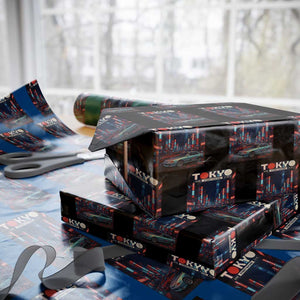Distress JDM Tokyo Japan Drift Race Car Wrapping Paper Roll Retro Vintage Japanese Graphic TS10 Black Print Your Wear