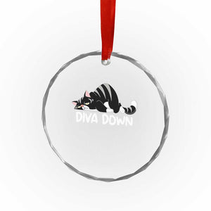 Diva Down Crystal Glass Ornament Funny Sarcastic Cat Meme TS14 Print Your Wear