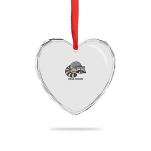 Diva Down Heart Crystal Glass Ornament Funny Raccoon Relaxed TS14 Print Your Wear