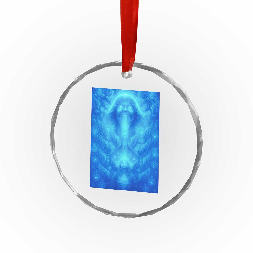 Divine 67 Meme Crystal Glass Ornament Celestial Mason 6 7 Spiritual Six Seven Angelcore TS02 Print Your Wear